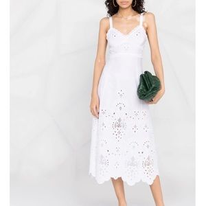 Dolce and Gabbana Broderie Anglaise Midi Dress US size 8